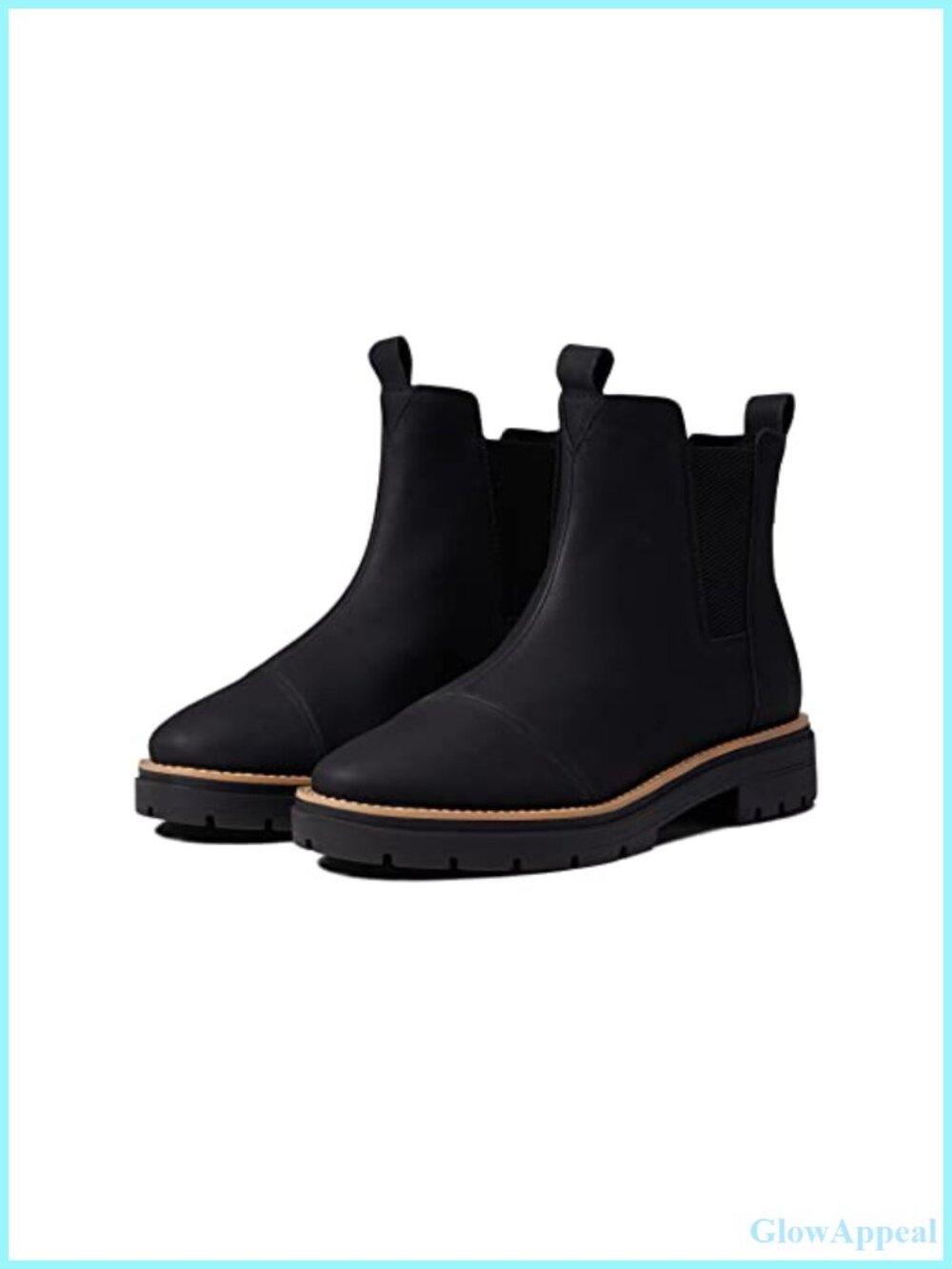 Pull-On Chelsea Lug Boot Faux Leather Nylon Puffer Ankle Boot